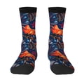 thumbnail image 1 of Uemuo Tropical Flower Pattern Women's Crew Socks, Soft Durable Breathable Moisture-Wicking with Odor Control Cotton socks, 1 of 9