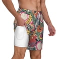 thumbnail image 1 of Uemuo Tropical Fruit Pattern Mens Swim Trunks Quick Dry Board Shorts with Mesh Lining, Stretch Beach Shorts Quick Dry No-Chafing Board Shorts-XX-Large, 1 of 9