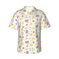 thumbnail image 1 of Uemuo Tropical Fruit Printed Regular Fit Short Sleeve Casual Hawaiian Shirt for Men,Aloha shirt,Tropical shirt,Floral print shirt,Vacation Beach shirt-X-Large, 1 of 9