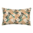thumbnail image 1 of Uemuo Tropical Leaves Flower Print Throw Pillow Case – Cozy & Soft Cushion Cover, Hypoallergenic Pillow Case for Sleeping, Perfect for Women with Envelope Closure-14"x20", 1 of 6