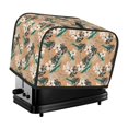 thumbnail image 1 of Uemuo Tropical Leaves Flower Print Toaster Cover 2 Slice, Small Kitchen Appliance Covers, Toaster Oven Cover with Loop, Bread Machine Cover Dust Cover Protection, 1 of 7