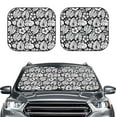 thumbnail image 1 of Uemuo Tropical Leaves Printed 2 PCS Car Windshield Sun Shade, Auto Sun Heat and UV Rays Blocker, Foldable Automotive Front Window Sunshade Protector, 1 of 7