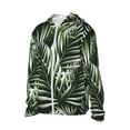 thumbnail image 1 of Uemuo Tropical Palm Leaves1 Pattern Women's Full Zip UPF 50+ Sun Protection Hoodie Jacket Long Sleeve Sun Shirt Hiking Outdoor Performance with Pockets-Small, 1 of 9