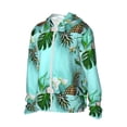 thumbnail image 1 of Uemuo Tropical Pineapple Pattern Women's Full Zip UPF 50+ Sun Protection Hoodie Jacket Long Sleeve Sun Shirt Hiking Outdoor Performance with Pockets-Medium, 1 of 9