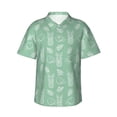 thumbnail image 1 of Uemuo Tropical Pineapple Printed Regular Fit Short Sleeve Casual Hawaiian Shirt for Men,Aloha shirt,Tropical shirt,Floral print shirt,Vacation Beach shirt-Medium, 1 of 9