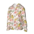thumbnail image 1 of Uemuo Tropical Pink Flamingo Pineapple Pattern Women's Full Zip UPF 50+ Sun Protection Hoodie Jacket Long Sleeve Sun Shirt Hiking Outdoor Performance with Pockets-3X-Large, 1 of 9