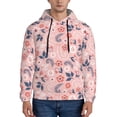 thumbnail image 1 of Uemuo Tropical Plants Pattern Men's Hoodie - Casual Pullover Hoodie with Kangaroo Pocket, Stylish Hooded Sweatshirt for Everyday Wear-4X-Large, 1 of 7