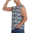 thumbnail image 1 of Uemuo Tropical Sloth Pattern Men's Sleeveless T-Shirt,Muscle Athletic Tank Top, Moisture-wicking Quick-dry Breathable Classic Tee Top for Gym Run Outdoor Sports-Small, 1 of 8
