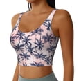 thumbnail image 1 of Uemuo Tropics Palm Trees Pattern Women's Sports Bra - High Impact Support, Breathable, and Comfortable Athletic Bra for Running, Yoga, and Workouts, 1 of 9