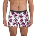 thumbnail image 1 of Uemuo Tulips Flowers Pattern Men's Boxer Briefs,Trunk Anti-Chafing,Comfortable, Durable, and Stylish Underwear-Small, 1 of 9
