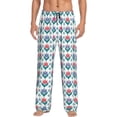 thumbnail image 1 of Uemuo Tulips Flowers Pattern Men's Wide Leg Palazzo Lounge Pants with Pockets Light Weight Loose Comfy Casual Pajama Pants-Small, 1 of 9