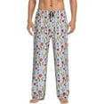 thumbnail image 1 of Uemuo Tulips Flowers Pattern Men's Wide Leg Palazzo Lounge Pants with Pockets Light Weight Loose Comfy Casual Pajama Pants-X-Large, 1 of 9
