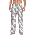 thumbnail image 1 of Uemuo Tulips Flowers Pattern Men's Wide Leg Palazzo Lounge Pants with Pockets Light Weight Loose Comfy Casual Pajama Pants-XX-Large, 1 of 9