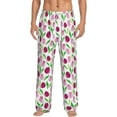 thumbnail image 1 of Uemuo Tulips Flowers Pattern Men's Wide Leg Palazzo Lounge Pants with Pockets Light Weight Loose Comfy Casual Pajama Pants-XX-Large, 1 of 9