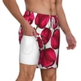 thumbnail image 1 of Uemuo Tulips Flowers Pattern Mens Swim Trunks Quick Dry Board Shorts with Mesh Lining, Stretch Beach Shorts Quick Dry No-Chafing Board Shorts-Large, 1 of 9