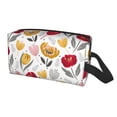 thumbnail image 1 of Uemuo Tulips Flowers Pattern Portable Toiletry Bags with Handle, Waterproof travel Make up Bags for Women, Large Capacity Travel Cosmetic Bags, 1 of 9
