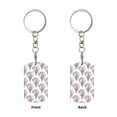 thumbnail image 1 of Uemuo Tulips Flowers Pattern Rectangular Metal Keychain - Durable, Stylish, and Personalized Key Ring for Men and Women,Engraved Keychain,Gift Slim Sturdy Keychain, 1 of 7