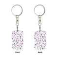 thumbnail image 1 of Uemuo Tulips Flowers Pattern Rectangular Metal Keychain - Durable, Stylish, and Personalized Key Ring for Men and Women,Engraved Keychain,Gift Slim Sturdy Keychain, 1 of 7