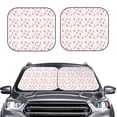 thumbnail image 1 of Uemuo Tulips Flowers Printed 2 PCS Car Windshield Sun Shade, Auto Sun Heat and UV Rays Blocker, Foldable Automotive Front Window Sunshade Protector, 1 of 7