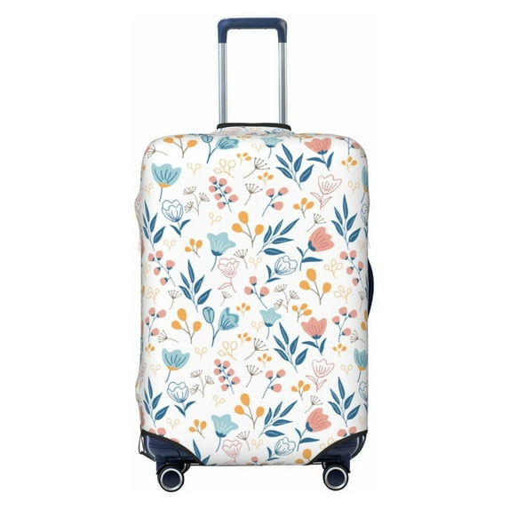 Uemuo Tulips Flowers Printed Washable Luggage Cover - Fashion Suitcase Protector Fits 18-32 Inch Luggage -X-Large