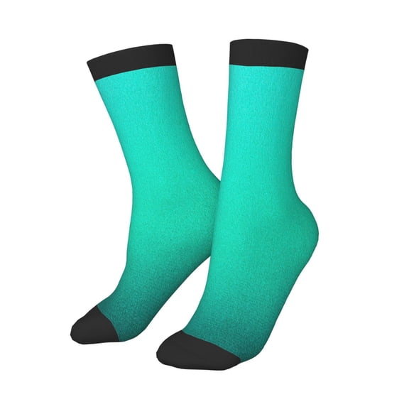 Uemuo Turquoise Light Blue Printed Kids Boys Socks Seamless Crew Socks Crazy Funny Athletic Sport Socks for Children