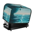 thumbnail image 1 of Uemuo Turquoise Ocean Reflection Print Toaster Cover 2 Slice, Small Kitchen Appliance Covers, Toaster Oven Cover with Loop, Bread Machine Cover Dust Cover Protection, 1 of 7