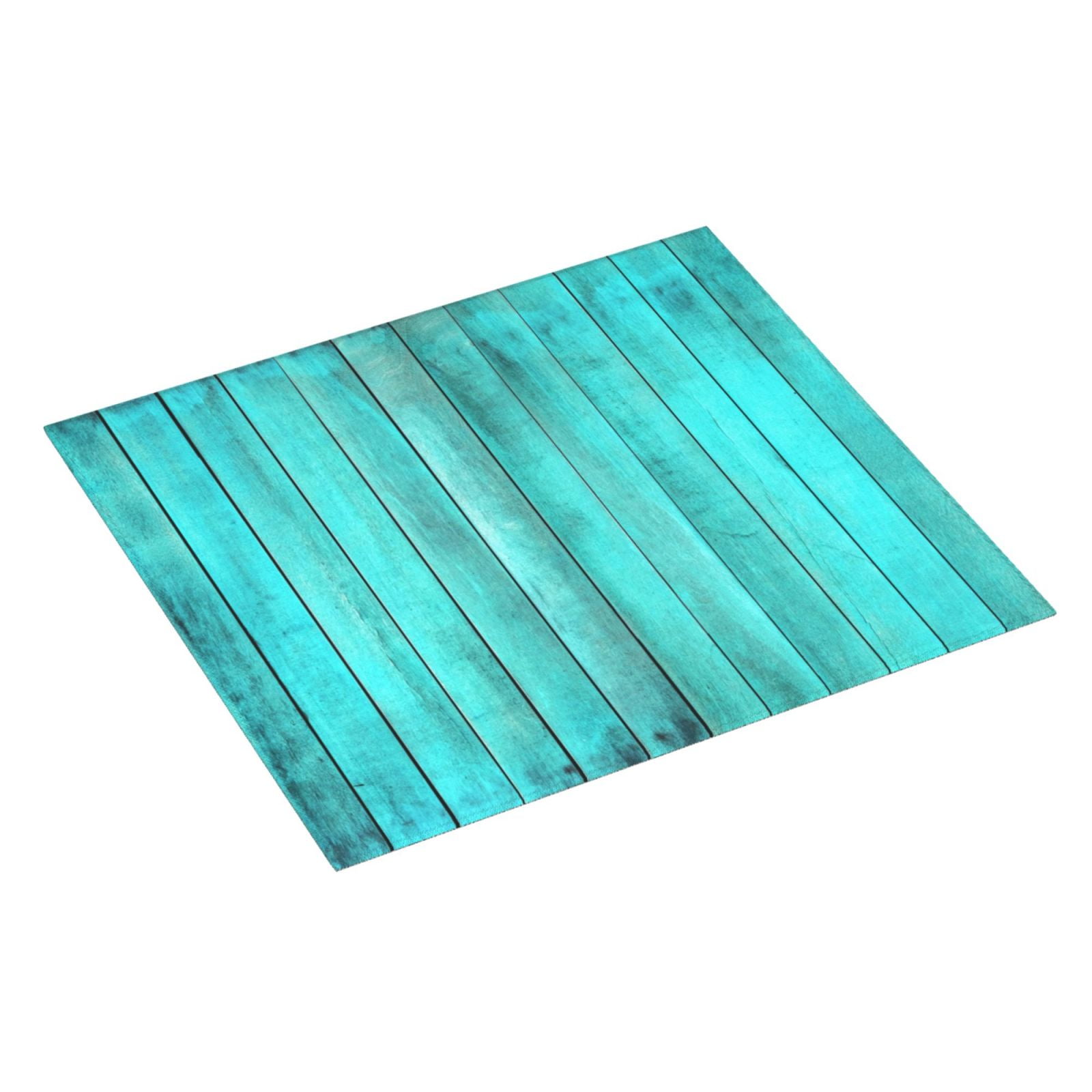 Uemuo Turquoise Wooden2 Pattern Dish Drying Mat,16*18 inch Absorbent ...