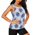 thumbnail image 1 of Uemuo Turtle with Blue Stones Pattern Workout Tank Tops for Women Breathable Moisture-wicking tank top Sleeveless Running Loose Fit Yoga Tops Active Shirts Sports Gym Exercise, 1 of 9