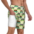thumbnail image 1 of Uemuo Turtle On Skateboard Pattern Mens Swim Trunks Quick Dry Board Shorts with Mesh Lining, Stretch Beach Shorts Quick Dry No-Chafing Board Shorts-Small, 1 of 1