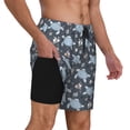thumbnail image 1 of Uemuo Turtle Pattern Mens Swim Trunks Quick Dry Board Shorts with Mesh Lining, Stretch Beach Shorts Quick Dry No-Chafing Board Shorts-3X-Large, 1 of 9