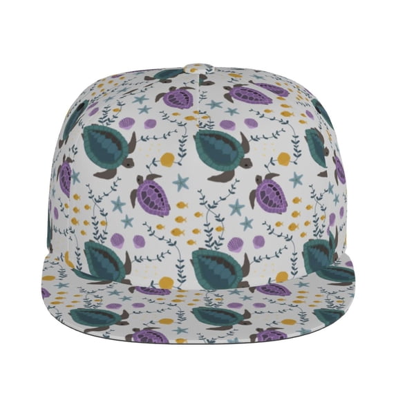 Uemuo Turtle Pattern Women's Baseball Cap,Straight Brim Hat,Golf Dad Hat,Travel Hat,Sun Protection Cap,Everyday Accessory
