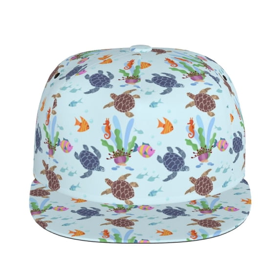 Uemuo Turtle Pattern Women's Baseball Cap,Straight Brim Hat,Golf Dad Hat,Travel Hat,Sun Protection Cap,Everyday Accessory
