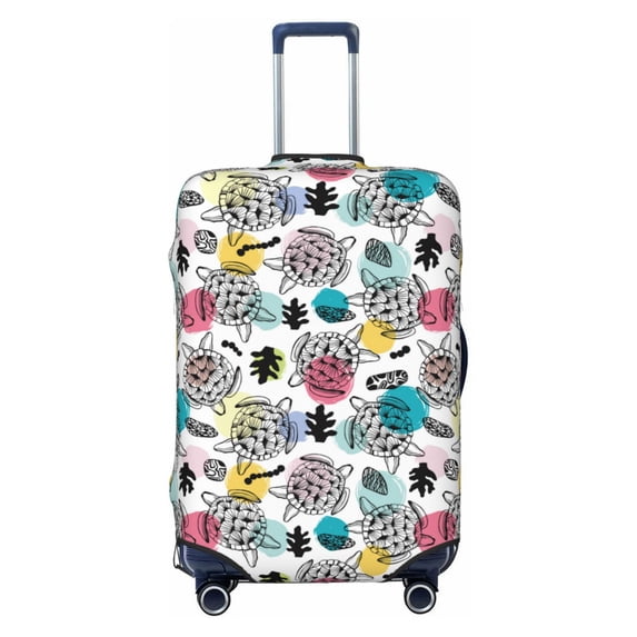 Uemuo Turtle Printed Washable Luggage Cover - Fashion Suitcase Protector Fits 18-32 Inch Luggage -