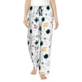 thumbnail image 1 of Uemuo Turtles And Corals Pattern Women's Wide Leg Palazzo Lounge Pants with Pockets Light Weight Loose Comfy Casual Pajama Pants-X-Large, 1 of 9