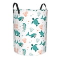 thumbnail image 1 of Uemuo Turtles And Seahorses Pattern Circular Laundry Hamper Basket with handles,Collapsible laundry basket,Large capacity laundry hamper,Laundry Organizer-, 1 of 8
