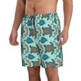 thumbnail image 1 of Uemuo Turtles And Seahorses Pattern Men's Swim Trunks Hawaiian Beach Bathing Suit Swimsuits Beach Quick-Dry Shorts with Pockets-X-Large, 1 of 9