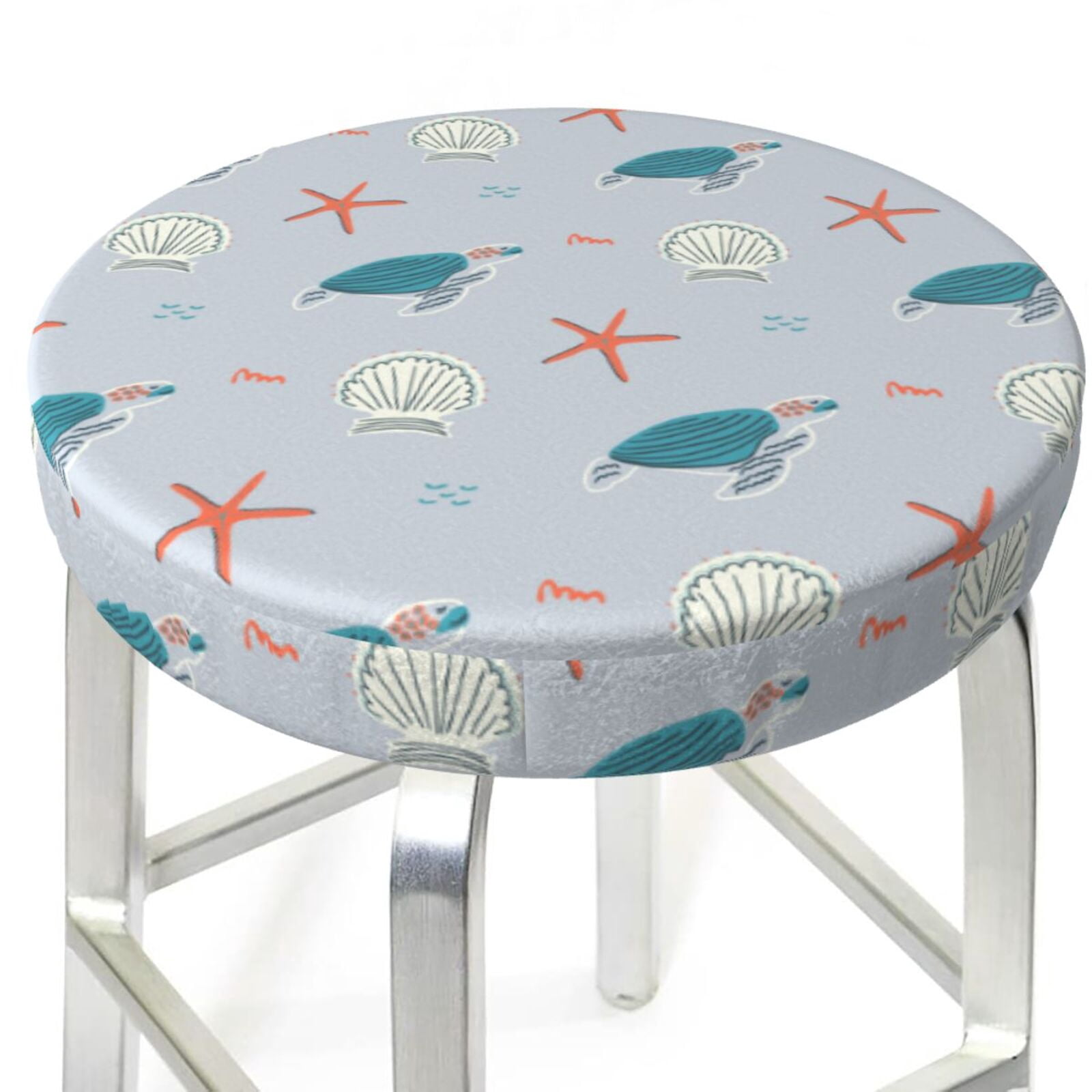 Turtle Shell Chair Uemuo Turtles And Shells Pattern Round Bar Stool Seat Covers Washable ...