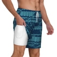 thumbnail image 1 of Uemuo Turtles and Waves Pattern Mens Swim Trunks Quick Dry Board Shorts with Mesh Lining, Stretch Beach Shorts Quick Dry No-Chafing Board Shorts-3X-Large, 1 of 9