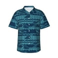 thumbnail image 1 of Uemuo Turtles and Waves Printed Regular Fit Short Sleeve Casual Hawaiian Shirt for Men,Aloha shirt,Tropical shirt,Floral print shirt,Vacation Beach shirt-Medium, 1 of 9