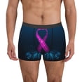 thumbnail image 1 of Uemuo Two Human Hands are Holds Pink Ribbon Awareness Pattern Men's Boxer Briefs,Trunk Anti-Chafing,Comfortable, Durable, and Stylish Underwear-, 1 of 9