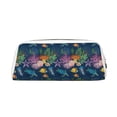 thumbnail image 1 of Uemuo Undersea Animals Printed Leather Pencil Case, Pencil Pouch, Portable Pencil Bag, Pen Case for& Office, 1 of 7