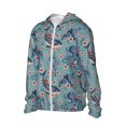thumbnail image 1 of Uemuo Underwater Animals and Flowers Pattern Women's Full Zip UPF 50+ Sun Protection Hoodie Jacket Long Sleeve Sun Shirt Hiking Outdoor Performance with Pockets-X-Large, 1 of 9