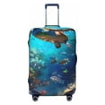 thumbnail image 1 of Uemuo Underwater Fish Turtle Printed Washable Luggage Cover - Fashion Suitcase Protector Fits 18-32 Inch Luggage -Large, 1 of 9
