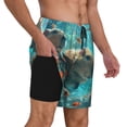 thumbnail image 1 of Uemuo Underwater Swimming Guinea Pig Pattern Mens Swim Trunks Quick Dry Board Shorts with Mesh Lining, Stretch Beach Shorts Quick Dry No-Chafing Board Shorts-Large, 1 of 9