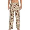 thumbnail image 1 of Uemuo Valentine'S Day Rose Pattern Men's Wide Leg Palazzo Lounge Pants with Pockets Light Weight Loose Comfy Casual Pajama Pants-Small, 1 of 9