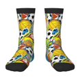 thumbnail image 1 of Uemuo Various Balls Printed Kids Boys Socks Seamless Crew Socks Crazy Funny Athletic Sport Socks for Children, 1 of 6