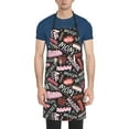Uemuo Various Languages Mother Pattern Waterproof Apron Adjustable