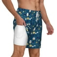 thumbnail image 1 of Uemuo Various Lights Pattern Mens Swim Trunks Quick Dry Board Shorts with Mesh Lining, Stretch Beach Shorts Quick Dry No-Chafing Board Shorts-XX-Large, 1 of 9