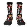 thumbnail image 1 of Uemuo Various Mushrooms Pattern Women's Crew Socks, Soft Durable Breathable Moisture-Wicking with Odor Control Cotton socks, 1 of 9