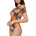 thumbnail image 1 of Uemuo Various Oranges Pattern Women's One Piece Short Sleeve Swimsuit Rash Guard Surfing Modest Quick-drying Swimsuit Beach Essentials-XX-Large, 1 of 9